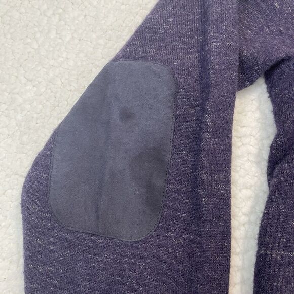 John Varvatos USA Luxe V-Neck Purple Wool Linen Sweater Mens Size XXL Leather - Picture 3 of 9